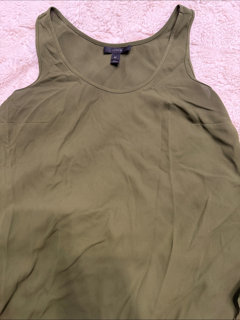 J. Crew Olive Scoop Neck Tank